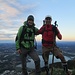 Foto sulla cima del Cornizzolo (m 1240) con un vento potente e freddo; qui cappello e guanti sono stati utilissimi.