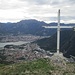 Dal Corno Birone (m  1116) bella vista su Valmadrera e Lecco, separati dal Lago di Como.