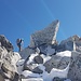 Urs erreicht den Gipfel des Chüebodenhorns