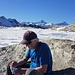 Rast am Gletschersee vor dem Abstieg ins Tal