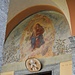 L'entrata principale al Santuario della Madonna del Bosco. La scritta recita: "Abbiate ogni speranza voi che entrate".