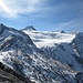 Blick zu Bergen über dem Glacier de Moiry