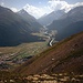 Blick vom Anstieg zum Piz Ot über Samedan Richtung Pontresina