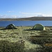 Zelten über dem Langesjöen, nahe Rauhelleren