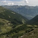 la valle svizzera che conduce a Cavaione,a destra sullo sfondo il monte Massuccio