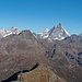 Im Detail: Dent d'Heréns, Weisshorn, Matterhorn und Obergabelhorn