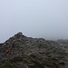 Gipfel des Helvellyn im Nebel