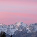 Morgenhimmel über der Mont Blanc-Gruppe