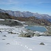 Blick zum See unterhalb des Gletschers