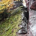 Am Dretschbergfelsen gäbe es nur im unteren Bereich leichte Klettermöglichkeiten, beispielsweise hier. An die so erreichbare Zwischenhöhe kommt man aber auch von der anderen Seite ganz bequem ohne Klettern.