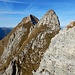 An dieser Stelle geht es durch eine steile Grasrinne wieder hinunter, und gleich drüben steil im Gras wieder hinauf.