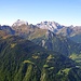 Blick auf die Rätikoner Kalkgipfel von der Bergstation Sennigrat