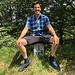 windgeschützte Rast auf dem Grenzstein