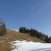 im kombinierten Gelände weglos hoch Richtung Berggasthaus Rotenflue