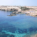 Vista da Capo Grecale: Cala creta, mar Morto.