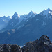 Wetterhorn, Eiger, Mönch und Jungfrau, gesehen vom Gipfel des Gspaltenhorns