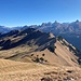 Ausblick auf die Gratfortsetzung zum Chlingenstock - mit den drei hohen Riemenstaldner Gipfeln