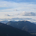 Blick ins Große Walsertal mit Raggal, am Horizont Rätikonberge