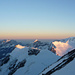 Erstes Sonnenlicht am Aletschgletscher