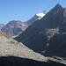 Der markante Pointe d'Otemma und La Ruinette sowie Le Pleureur im Hintergrund