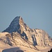 Zoomaufnahme: von unserem Balkon kann man das Matterhorn sehen.