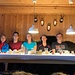 Gastgeber Max (rechts) und meine vier Mitwanderer im gemütlichen "Jägerstübli"