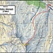 Karte mit meiner Route auf des Chlin Hüreli (2798m). Zwar eine einfache Tour, aber mit dem angetroffenen Pulverschnee schlicht ein Traum!<br />