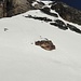 Die Aufstiegsroute Sattel - Gipfel. Ziemlich voll Schnee und recht schön steil.
