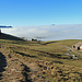 Rückblick auf Klein Heieren und das Nebelmeer über dem Appenzellerland