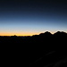 das erste Tageslicht auf dem Gipfel des Gross Bigerhorns