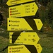 Wegweiser an der Verpeilhütte