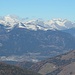 Blick über das Pustertal zu Bergen der Zillertaler Alpen