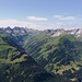 Blick  Richtung Sudwesten, Krabachtal und Bocktal ins Lechtaler Alpen.