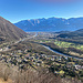 Blick nach Losone/Ascona, Locarno sowie zum Lago Maggiore