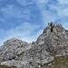 Wanderer Gipfel-links und Haupt oder Kletterer Gipfel-rechts  des Grosse Laserzwand,2614m, in Lienzer Dolomiten.