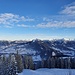 Im Bregenzerwald hat der Winter Einzug gehalten: Schöner Ausblick vom Hochälpelekopf nach Osten.