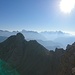 Blick zu den Sextener Dolomiten und den Drei Zinnen