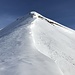 Bis zu den Felsen mit Ski, danach zu Fuss