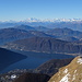 Da Cima Piancaccia: lago di Lugano e Alpi Pennine.