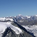 Blick Richtung Grand Combin und Mont Blanc