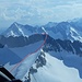 Die Aufstiegsroute zur Rainbachspitze, aus der Luft fotografiert. 