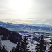 Blick in die Alpen, wo sich der Wetterumschwung abzeichnet