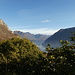a sx la "meta" a dx panorama sul lago di Lugano