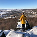 Unterwegs an den Tiské stěny (Tyssaer Wände) - Ausblick an der Dědova vyhlídka (Großvateraussicht).