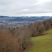 Ausblick zum Bantiger. Links die 2 Hochhäuser von Ostermundigen. Rechts die Wohntürme des Quartiers Wittikofen.