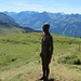 Anthony Gormley - Horizon Field - Blick von seiner Skulptur Eisenmann in die Allgäuer Alpen