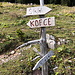 Unterwegs in der Košuta (Koschuta) - Hier an einem Wegabzweig. Wir kommen aus Richtung Šija und möchten nach Kofce...