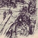 "Mannä mit Schnäuz" am Valsloch in alter Zeit: Aufstieg über das Valsloch zum Hinderrugg, Poststempel von 1903 (www.doazmol-berge.ch; aus: Die Kette der Churfirsten von Richard Schweizer, Sektion Uto)