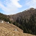 Von der Alpe Cortignasco schaut man hinauf zum Monte Ziccher.