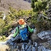 discesa tra mughi e calcare